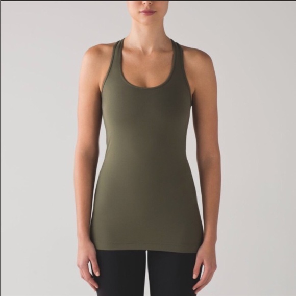 lululemon athletica Tops - Lululemon Cool Racerback Tank in Fatigue Green